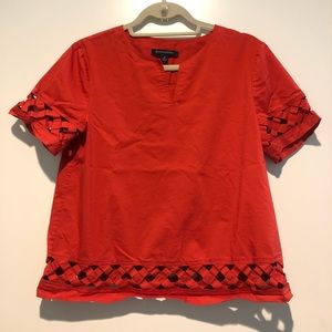 Brooks Brothers Coral Red Top